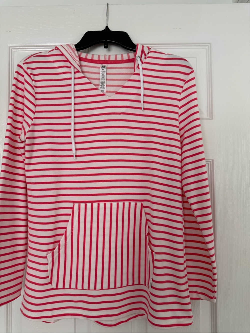 RBX Pink and White Striped Hooded Top